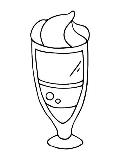 摩卡冰淇淋矢量插图