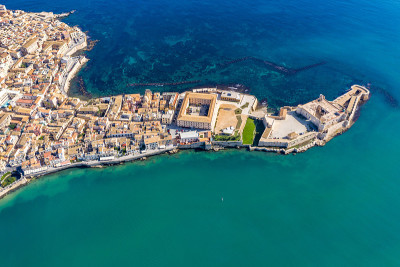 西拉库萨，奥提佳岛，意大利西西里岛。Isola di Ortigia，意大利西西里岛锡拉丘兹市Ort