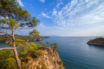 地中海自然绿松石景观。土耳其,Fethiye