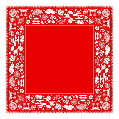 中国东方风格的华丽框架