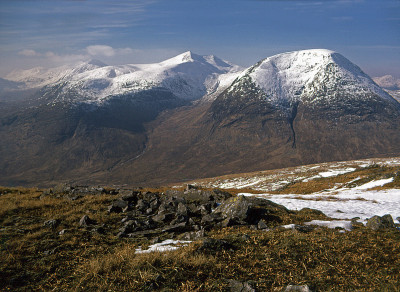 Ben Starav和Glen Etive山峰，苏格兰