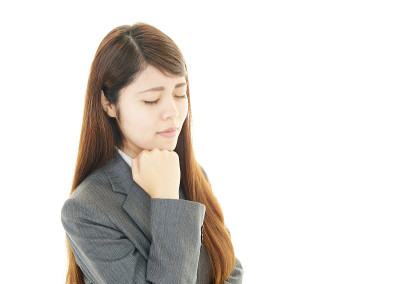 抑郁的商业女性。