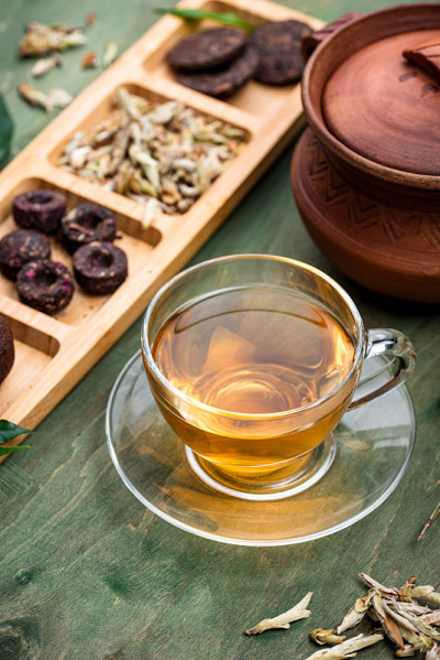 不同的中国压普洱茶