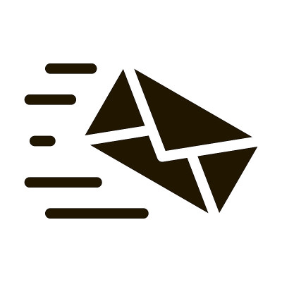 邮政信件运输公司图标矢量插图
