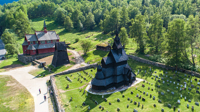 就像柏及史坦教堂Laerdal, Norway。