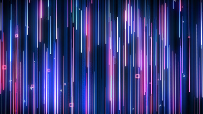 粉蓝色霓虹动画VJ背景