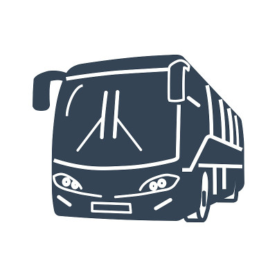 向量黑色图标客运道路陆路运输，巴士