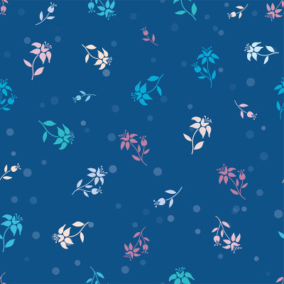 Colorful traditional folk flowers seamless vector 