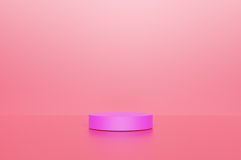 极简的展示与空白的空间。为产品展示而设计。3 d渲染。