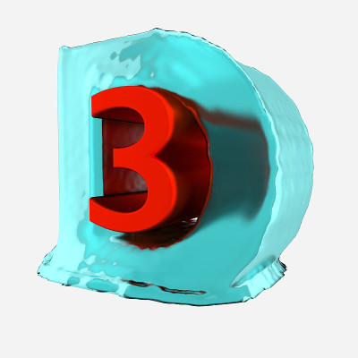 3 d冰。