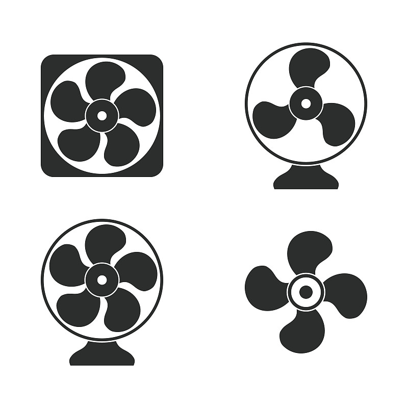 风扇的图标集。