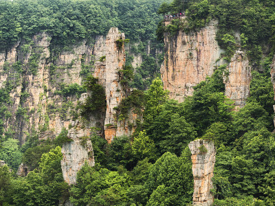 中国湖南张家界国家森林公园武陵源风景区天子山柱岩溶