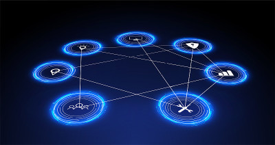 物联网(IoT)和联网设备的概念。