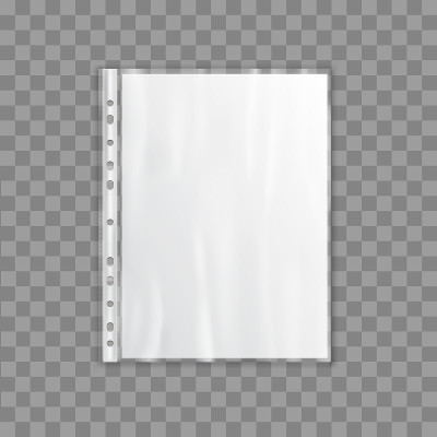 Cellophane business file. A4 size. Empty plastic b