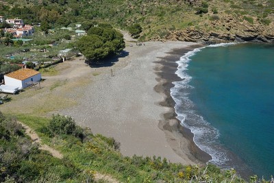 卵石滩地中海西班牙布拉瓦海岸