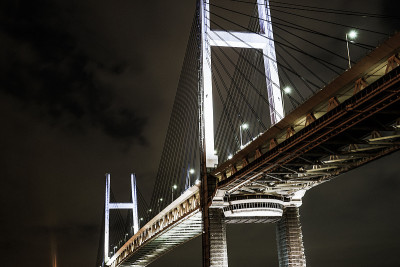 横滨海湾大桥之夜(由大国藤拍摄)