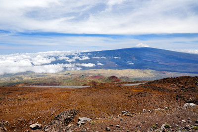 夏威夷大岛上莫纳罗亚火山的壮丽景色