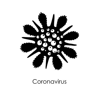 冠状病毒病Covid - 19感染，病原生物与DNA或RNA在中间，艺术绘画。传染性病原体或传染性呼