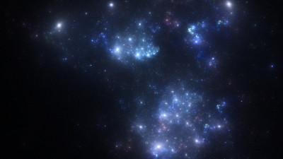 抽象的分形图看起来像星系