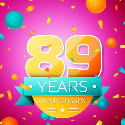 Realistic Eighty nine Years Anniversary Celebratio