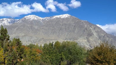 喀喇昆仑山脉，斯卡都，被雪山环绕的荒野地区的自然景观。吉尔吉特Baltistan,巴基斯坦