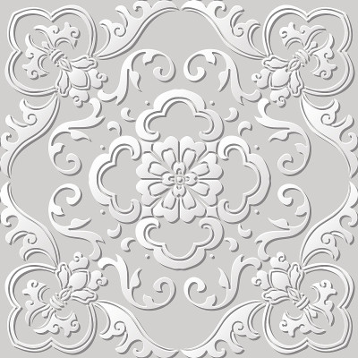 3D纸艺术图案螺旋曲线叶花