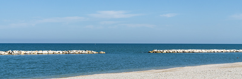 意大利法诺海滩全景图
