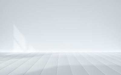 白色墙壁和拼花背景，3d渲染。