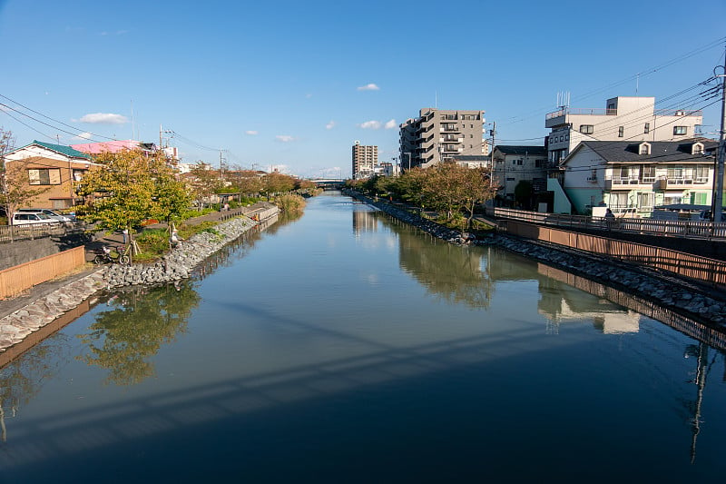 新川河秋色(江户川，日本)