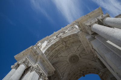 Rua Augusta Arch的景色