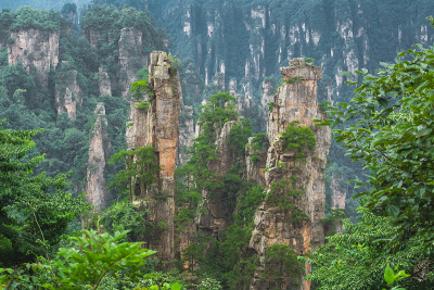 张家界天子山石柱景观