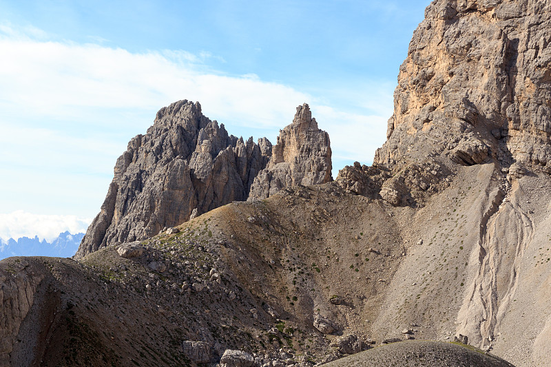 六十白云石山全景在Via Ferrata Severino Casara