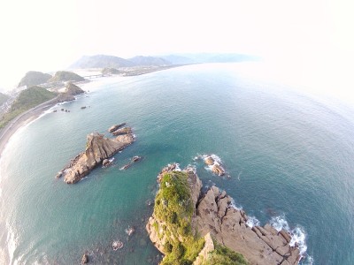 九州宫崎骏日美海滨无人机