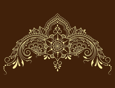 Mehndi flower pattern for Henna drawing and tattoo