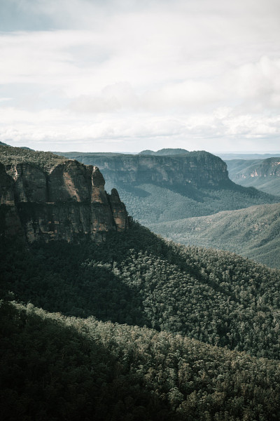 Govett's Leap Lookout上令人惊叹的山景