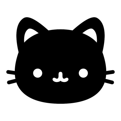 Cute Cat Face Isolated On White Background