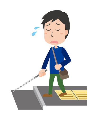 Step hazard for the visual障碍者