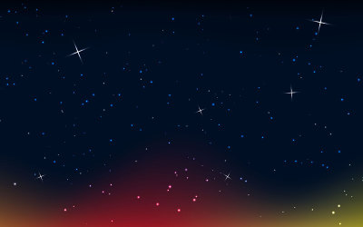 抽象的背景光。色彩鲜艳的星光。黑色背景。