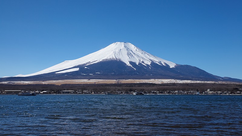 冬季富士山和山中子湖