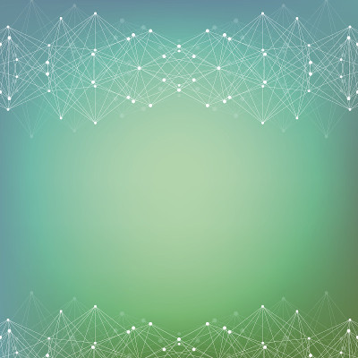 几何抽象背景与连接的线和点。科学的设计理念。矢量图