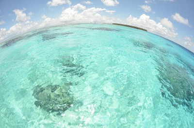 环礁的边缘和沙天堂在Truk泻湖，Chuuk