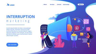 推送广告概念登陆页面。