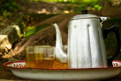 旧茶具配茶