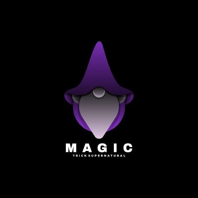 矢量插图魔术师梯度彩色风格