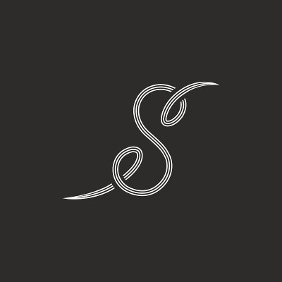 书法字母S标志交织字，名片会徽