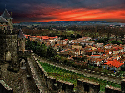 Carcassone堡垒- HDR