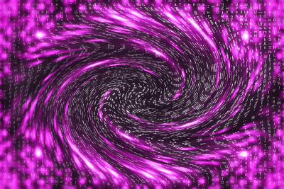 粉色矩阵数字背景。扭曲的网络空间的概念。人物落入虫洞。入侵矩阵。虚拟现实设计。复杂的算法数据黑客。粉