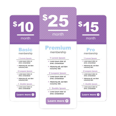 Premium Pricing and Membership Graphic w Different