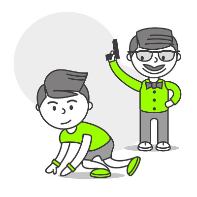 Vector Sports Set Running Stories_Start
