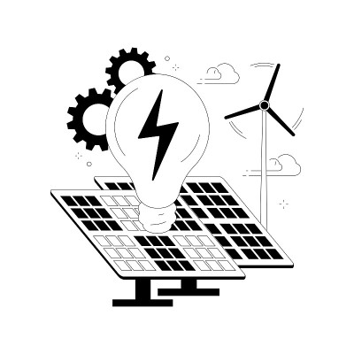 替代能源抽象概念矢量插图。